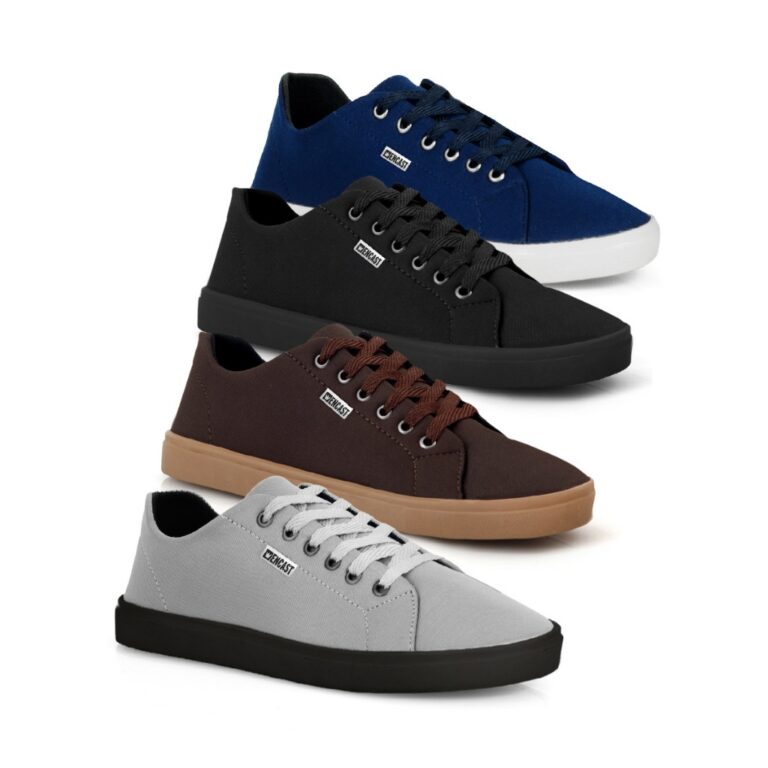 Kit 4 pares de tênis cores variadas para o dia a 