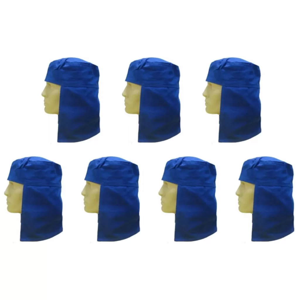 Kit 7 Touca Soldador Brim Árabe Legionário Proteção Ao Sol Pedreiro