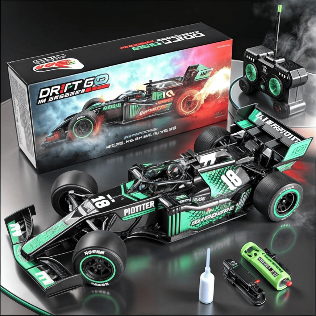 Brinquedo Carrinho Formula 1 Corrida Controle Remoto Recarregavel Solta Fumaça