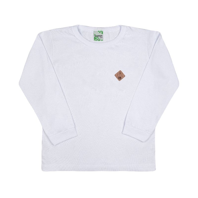 Camiseta 1/2/3/4/6/8 infantil manga longa menino inverno 100% algodão