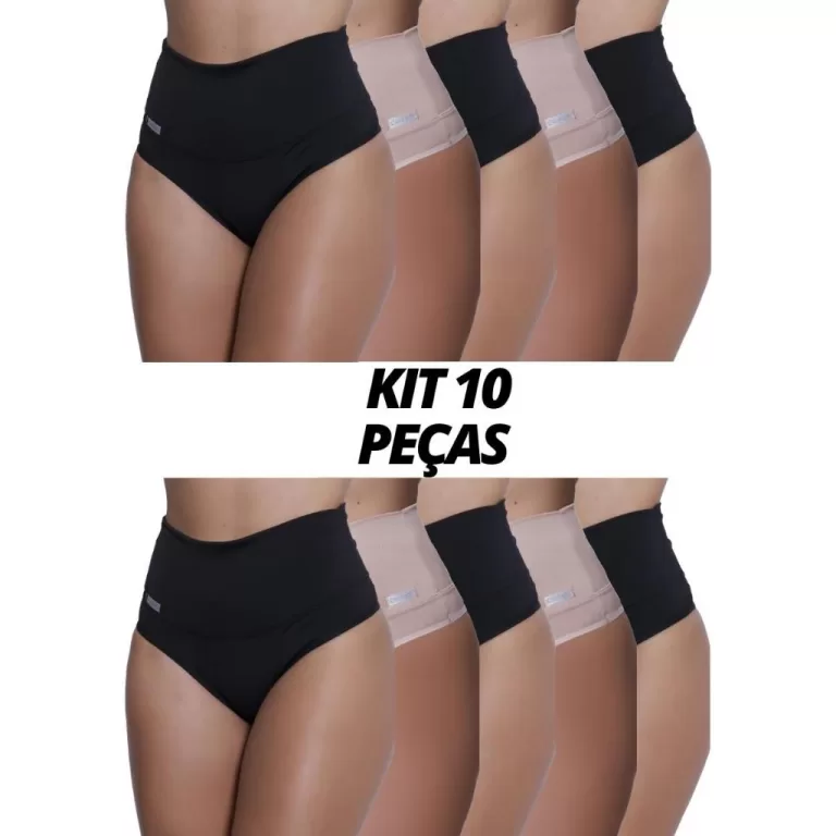 Kit C/10 Calcinhas Cinta Modeladora Plus Size Cint