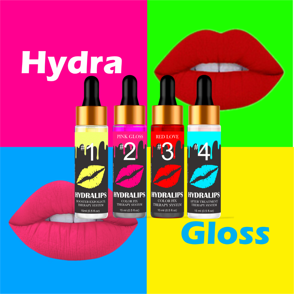 Gloss bocão kit para micropigmentação labial com 4 tratamento para labios ressecado