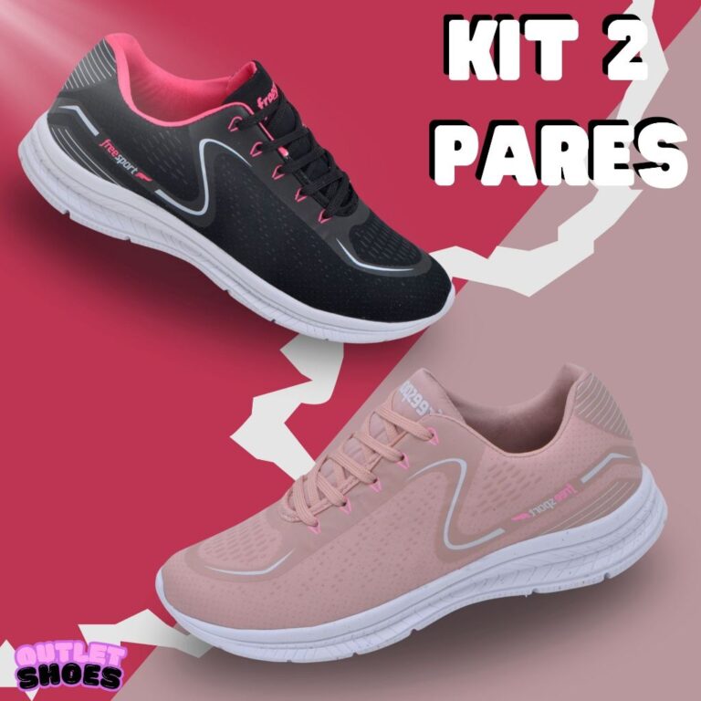Kit 2 Pares Tênis Esportivos Masculino/Feminino p