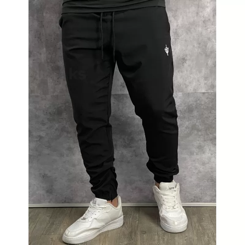 Calça Elastano Ziper Na Barra P ao G1 Dry Fit Masculina Jogger Tactel De Academia Plus Size
