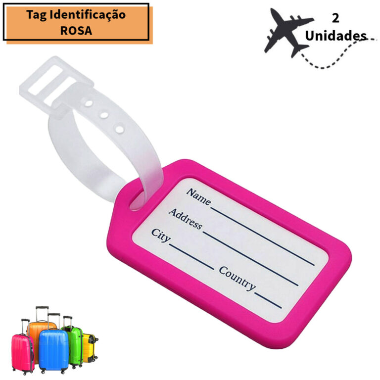 2 Etiquetas de Identificação Tag Bagagem Mala Bo