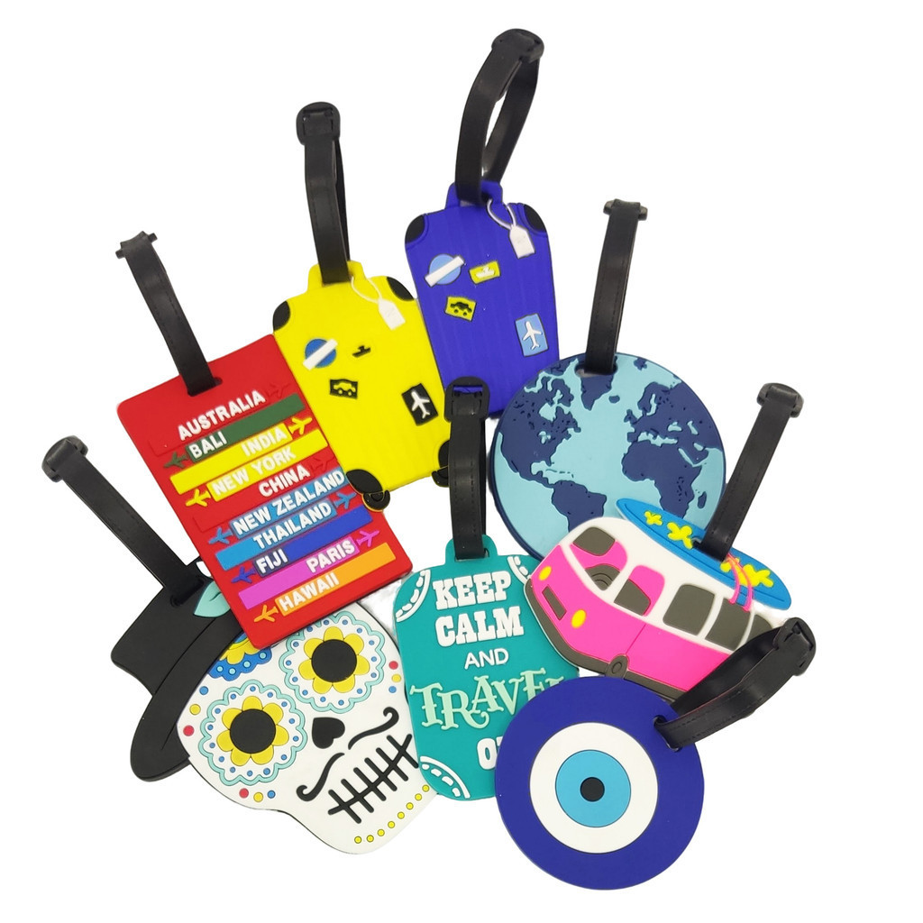 Identificador De Mala De Viagem Tag de Bagagem Avião Férias Etiqueta Silicone Premium
