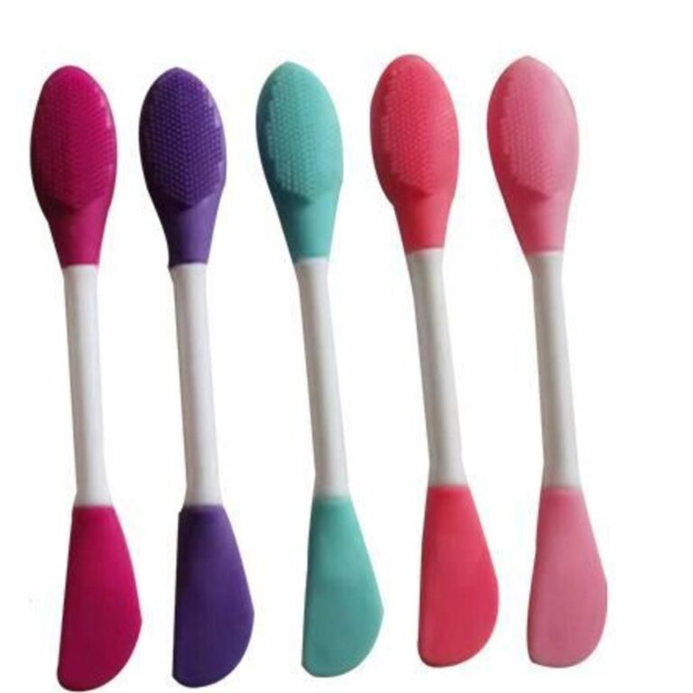 Pincél De Silicone 2 em 1 Aplicador de Cremes Fac