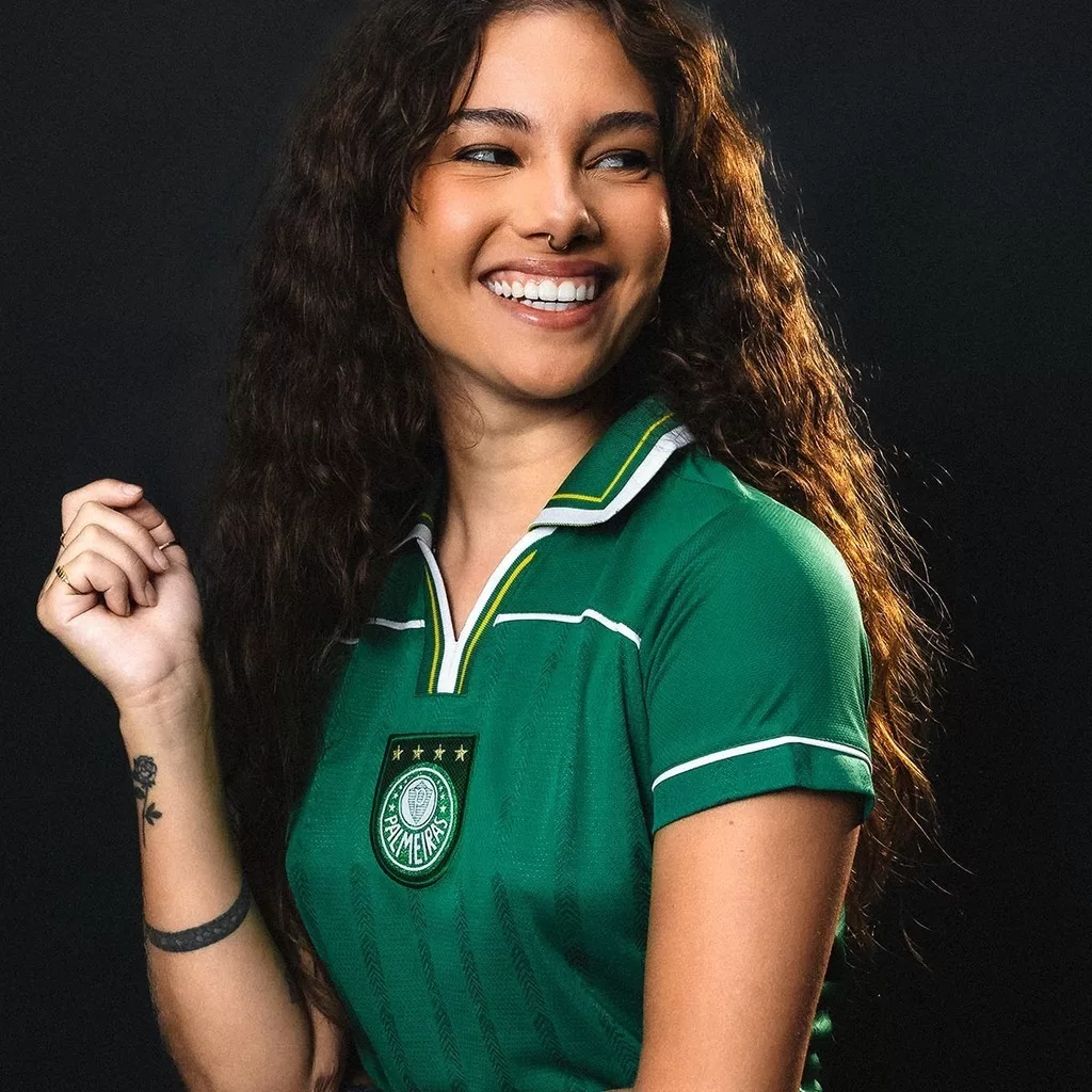 Camisa Palmeiras Retrô 1999 Libertadores Verde Feminina Oficial