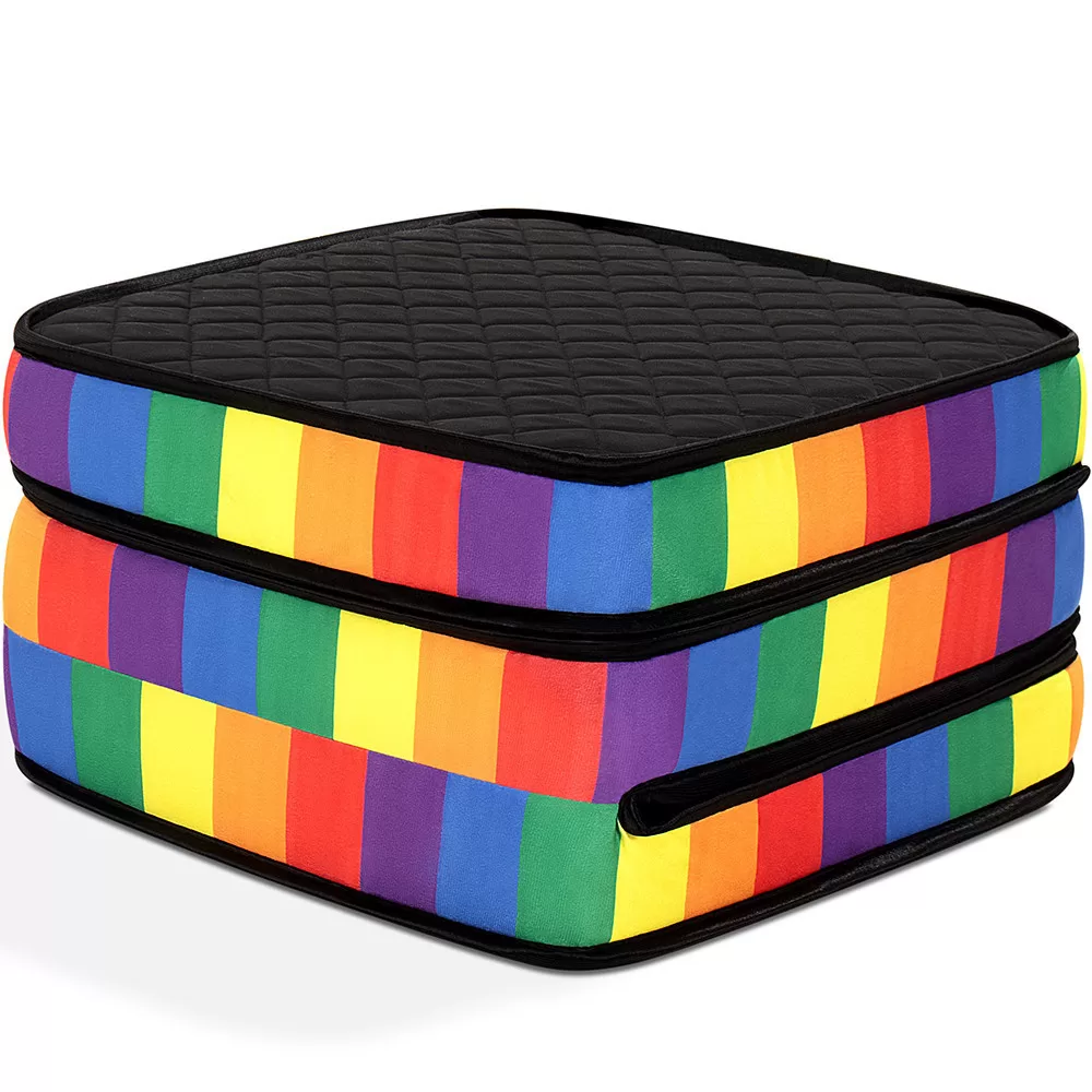 Puff 3 em 1 Multiuso Solteiro Dobrável D33 Rainbow – BF Colchões