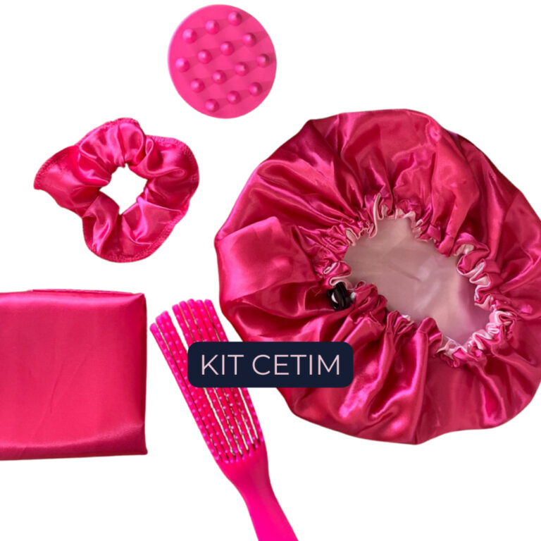 Kit Touca de Cetim Antifrizz toca de cetim seda to