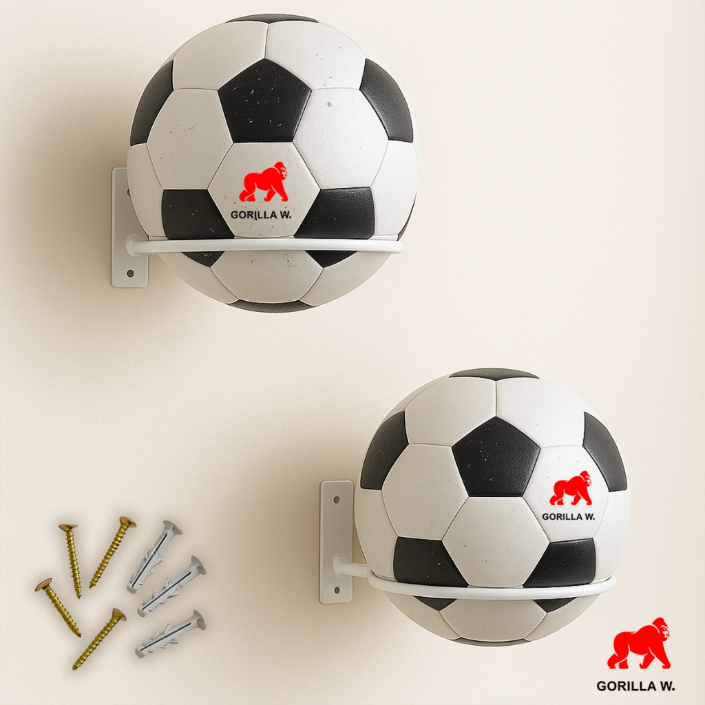 Kit02 Suporte Bola Futebol Basquete Vôlei + Parafusos e Buchas Super Reforçado