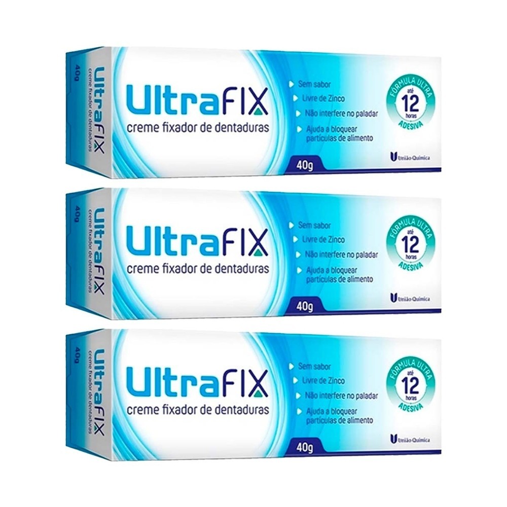 Kit 3 und Ultrafix Creme Sem Sabor 40g