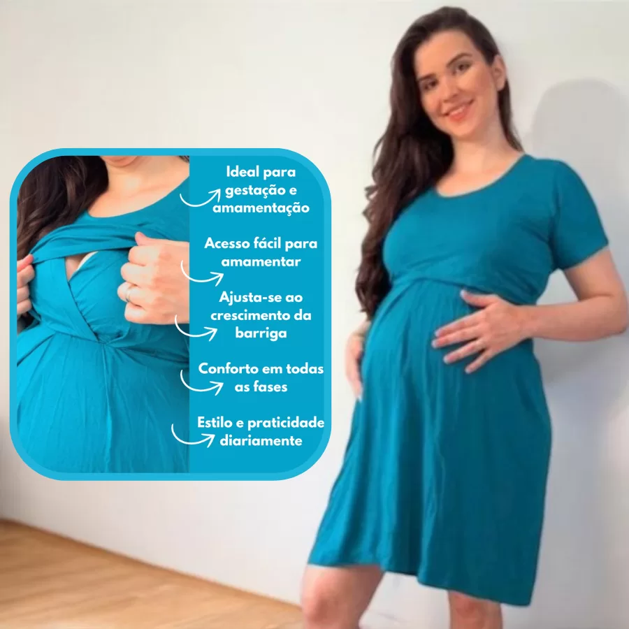 Vestido Drapeado Para Gravidas Para Amamentar Gestante Amamentação Elegante Maternidade Promoção