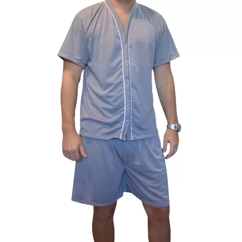 Pijama masculino Aberto com Botões Cirurgico em malha premium