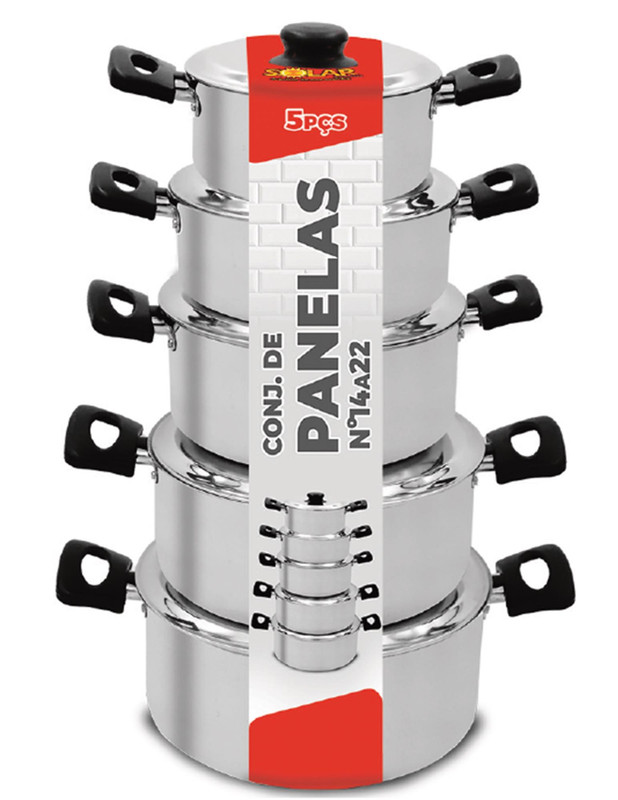 CJ DE PANELA POLIDA C/ 05 PCS – N.14 A N.22