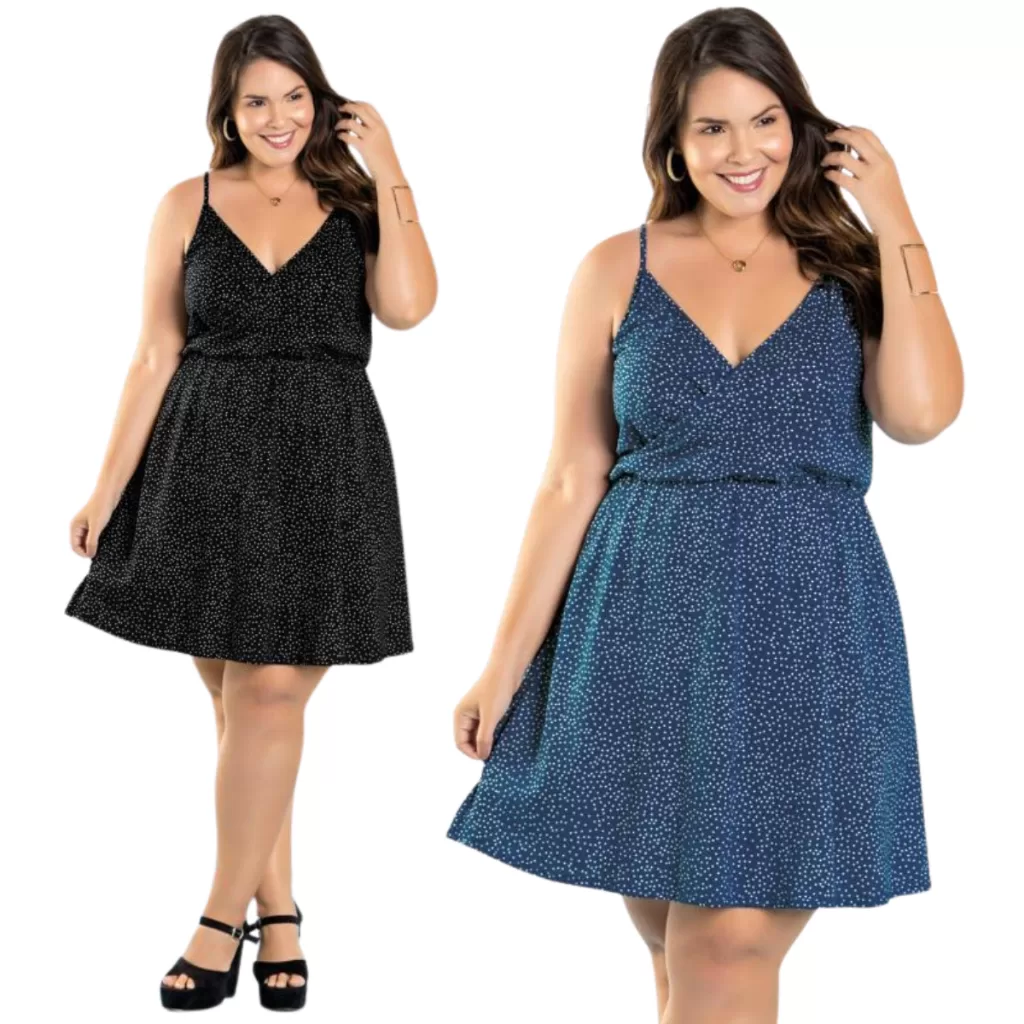 Vestido Alças Transpassado Gestante Amamentação Plus Size