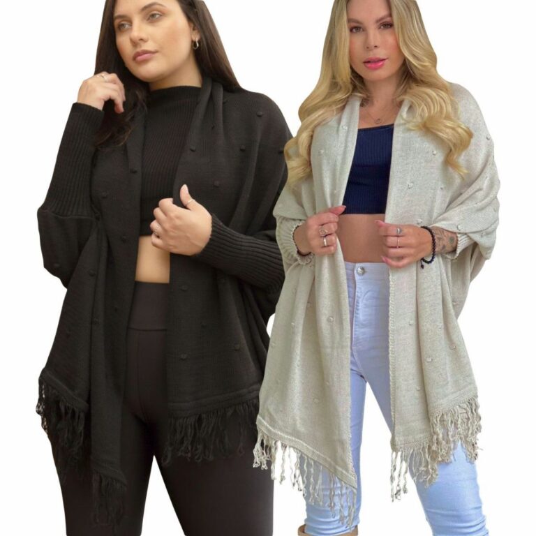 Kit 2 Capas Tricot Kimono Inverno – Atacado 