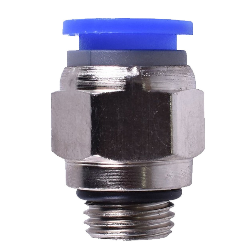 Conexão Reta Rosca 1/4 X Tubo 08mm Pneumática De Engate Rápido Conector Macho Bsp (13mm)