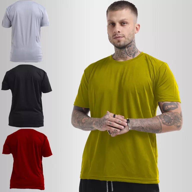 Kit 3 Camisas Academia Masculina Básica Dry Fit T