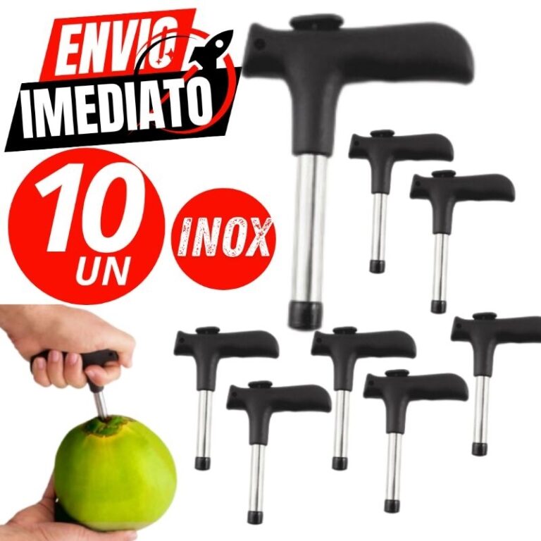 Kit 10 Furador Abridor Perfurador de Coco Profissi