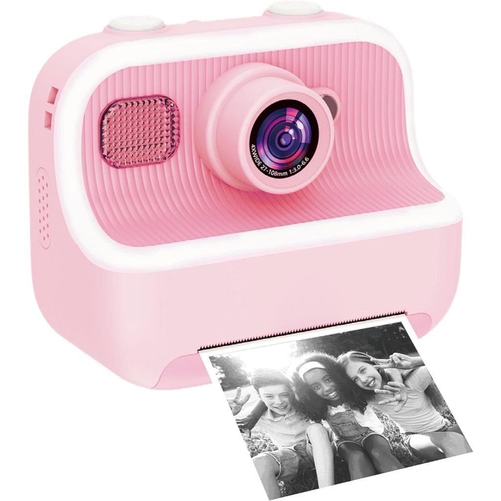 Camera Fotografica Infantil Impressão De Fotos Instantanea Videos Jogos Cores Rosa Azul