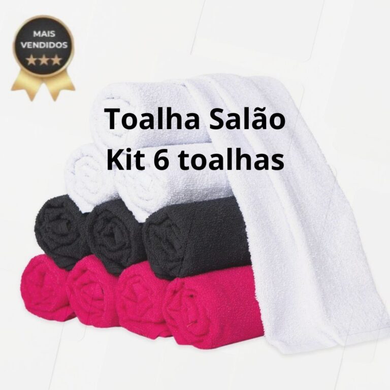 Kit 6 Toalhas de Rosto Para Salão Premium Toque M