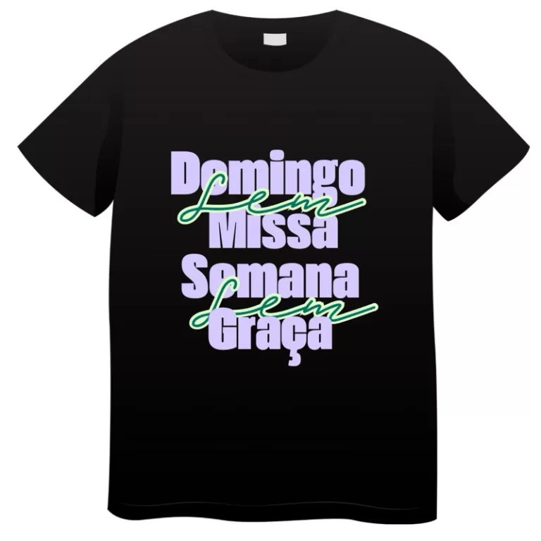 Camiseta Baby Look Feminina Algodão Frase Domingo
