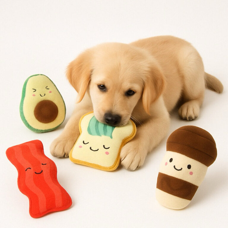 Kit 5 Pelúcia Brinquedo Pet Comida Food Divertida