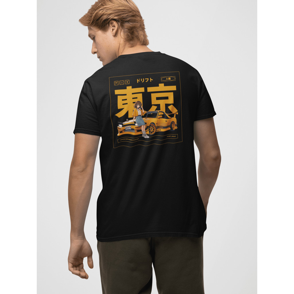 Camiseta Masculina 100% Algodão Gola Careca Blusa Streetwear Estilo de Rua Com Estampa Grande Anime