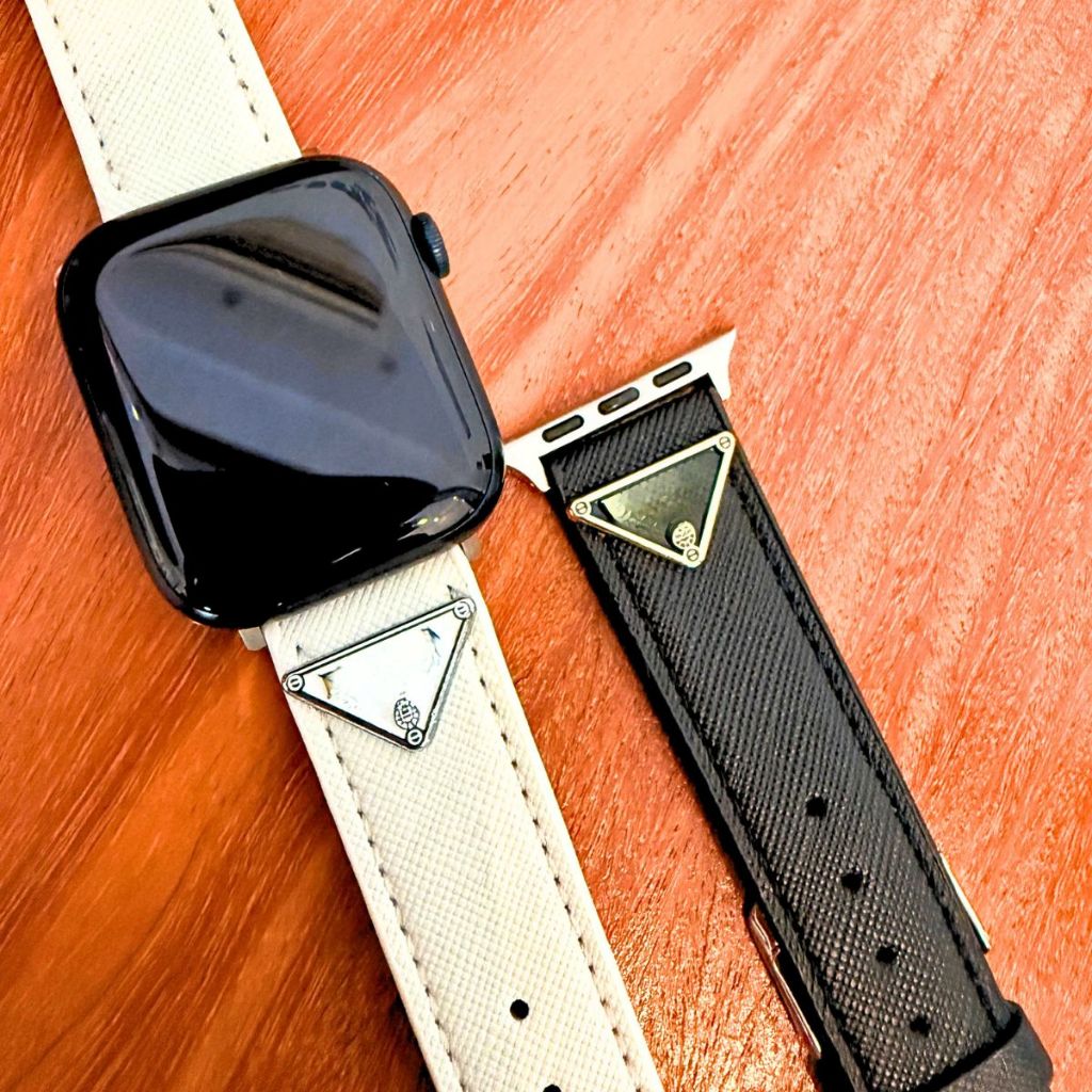 PULSEIRA COURO RELOGIO DIGITAL MARCA LUXO 38/40/41mm 42/44/45mm SMARTWATCH PRETO BRANCO DOURADO PRAT