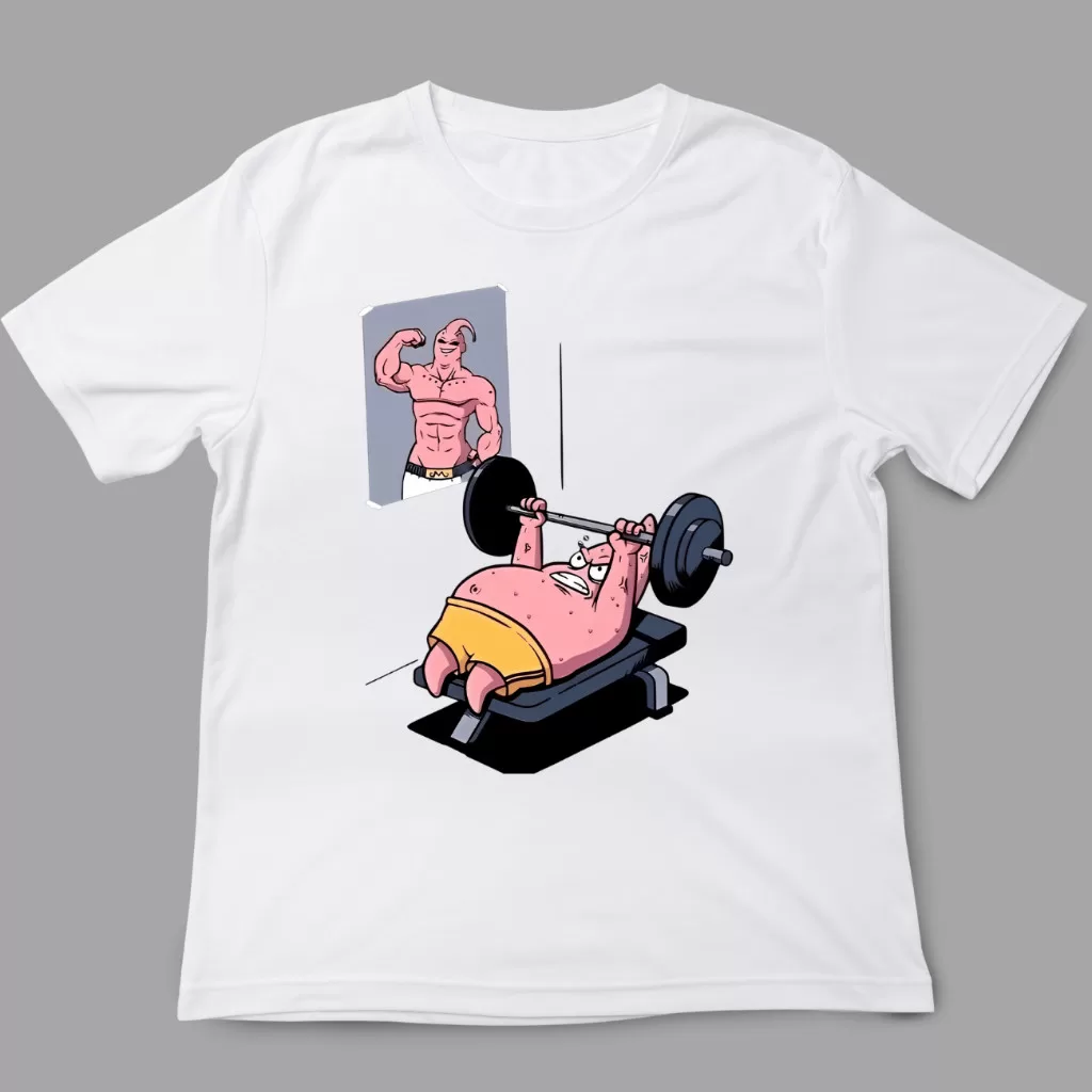 Camiseta Patrick Estrela majin boo Forte Maromba Academia