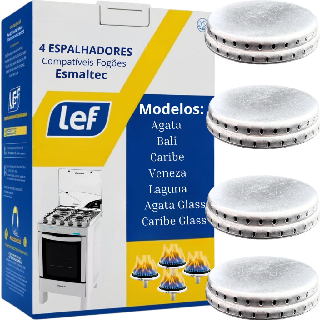 Kit 4 Tampinhas Para Fogão Esmaltec 4 bocas Ágata Glass Bali Caribe Glass Veneza laguna alumínio