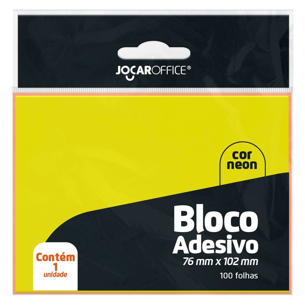 Bloco Adesivo Cor Neon 76mmx102mm