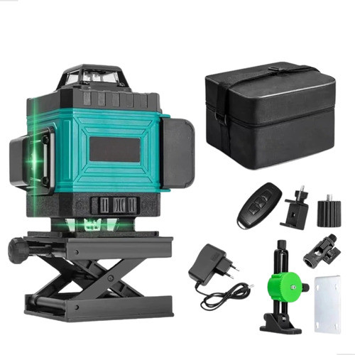 Nível Laser Verde 16 Linhas 4D Recarregável com 