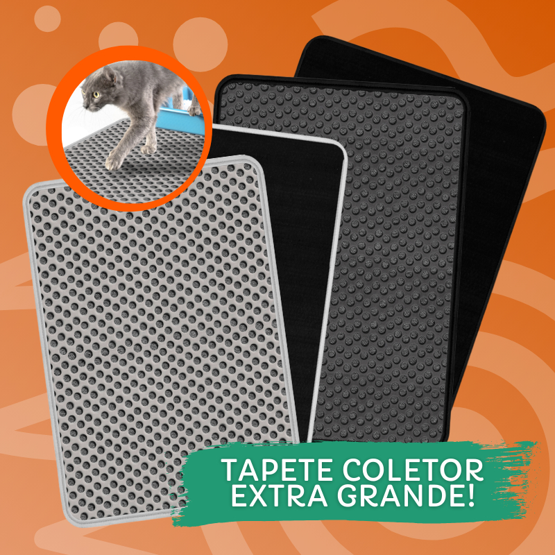 Tapete Higiênico EXG Para Gatos Coletor de Areia Extra Grande Anti Sujeira 68x100cm Pet