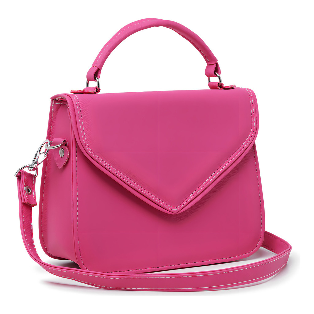 Bolsa Feminina Mão E Ombro Balada Luxo Clutch Pink Festa