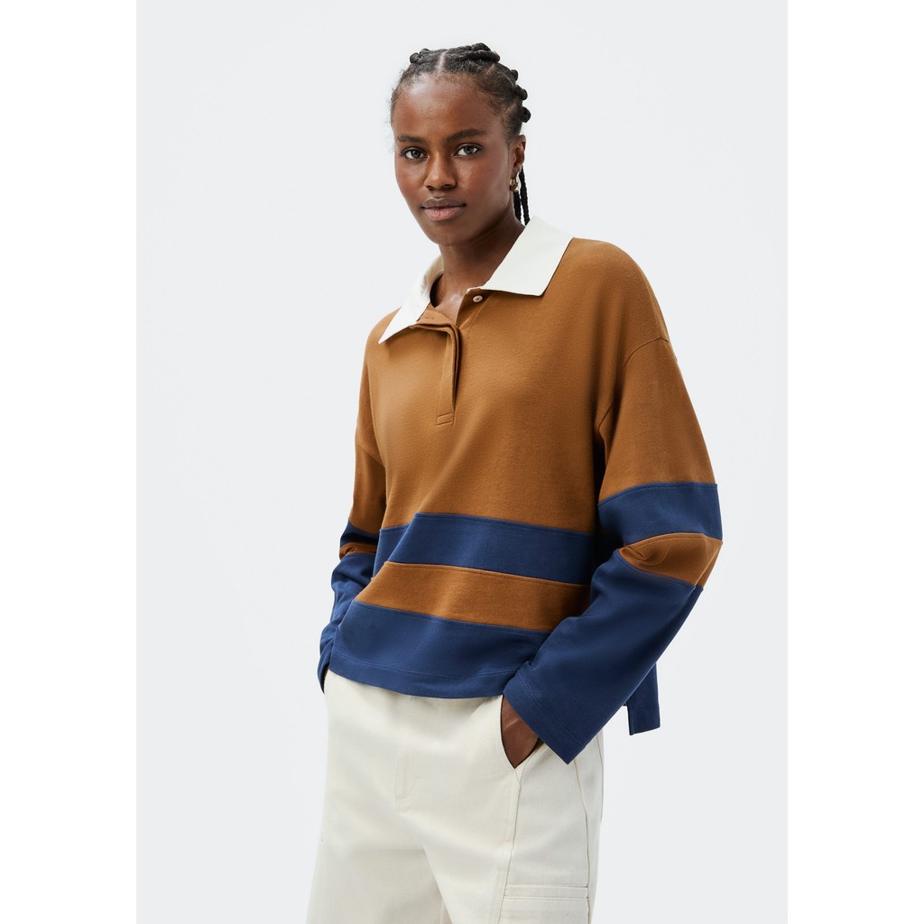 Blusão Feminino Oversized Gola Polo