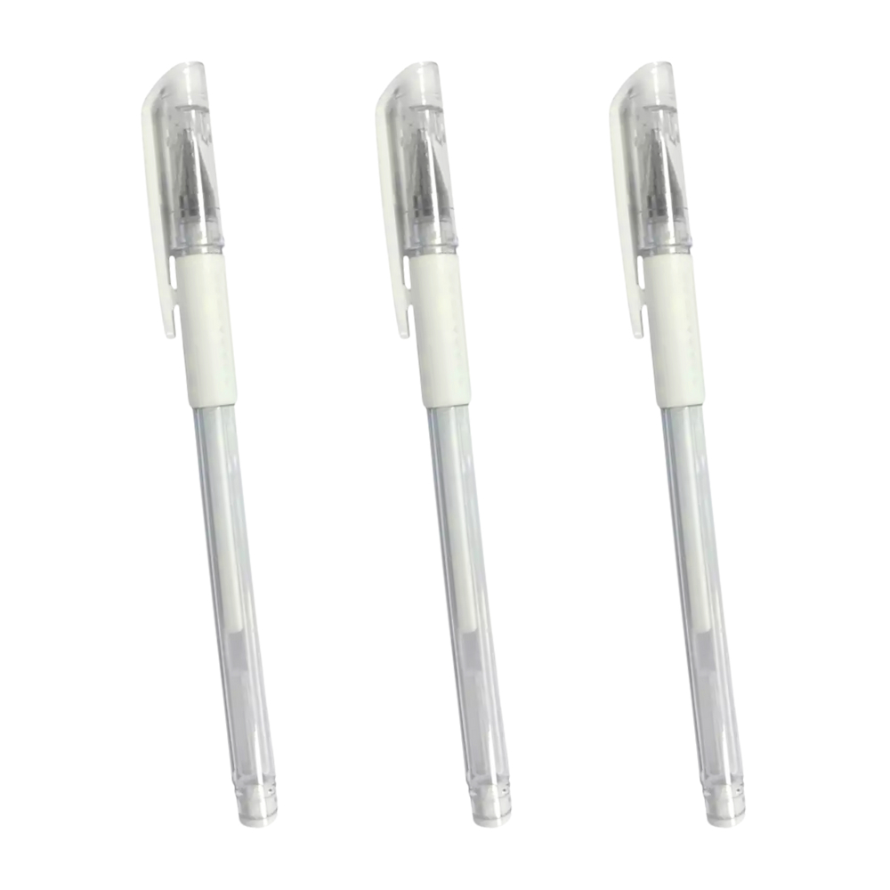 Kit 2 Canetas Gel Branca para Marcação de Designer de Sobrancelha
