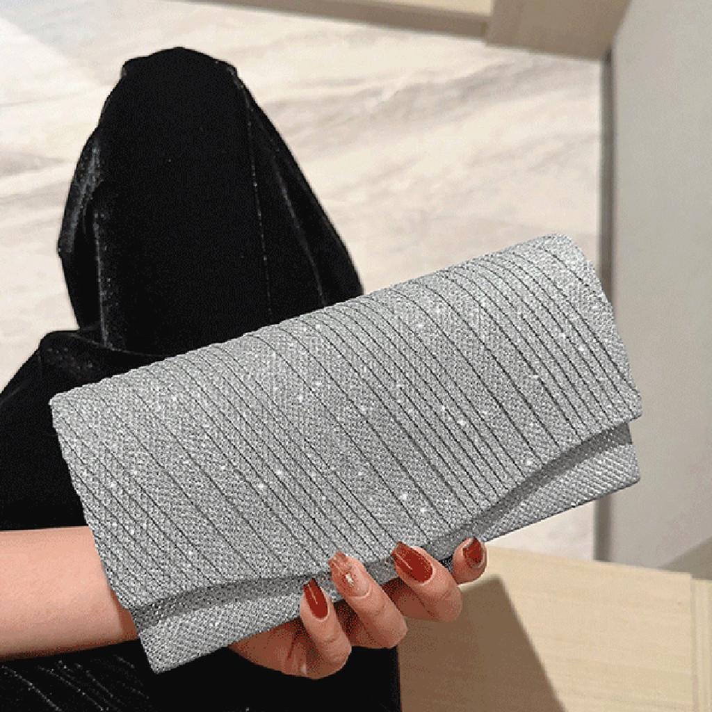 Bolsa de Festa Luxuosa com Brilho para Casamento e Jantares Clutch Feminina com Alça Y1055