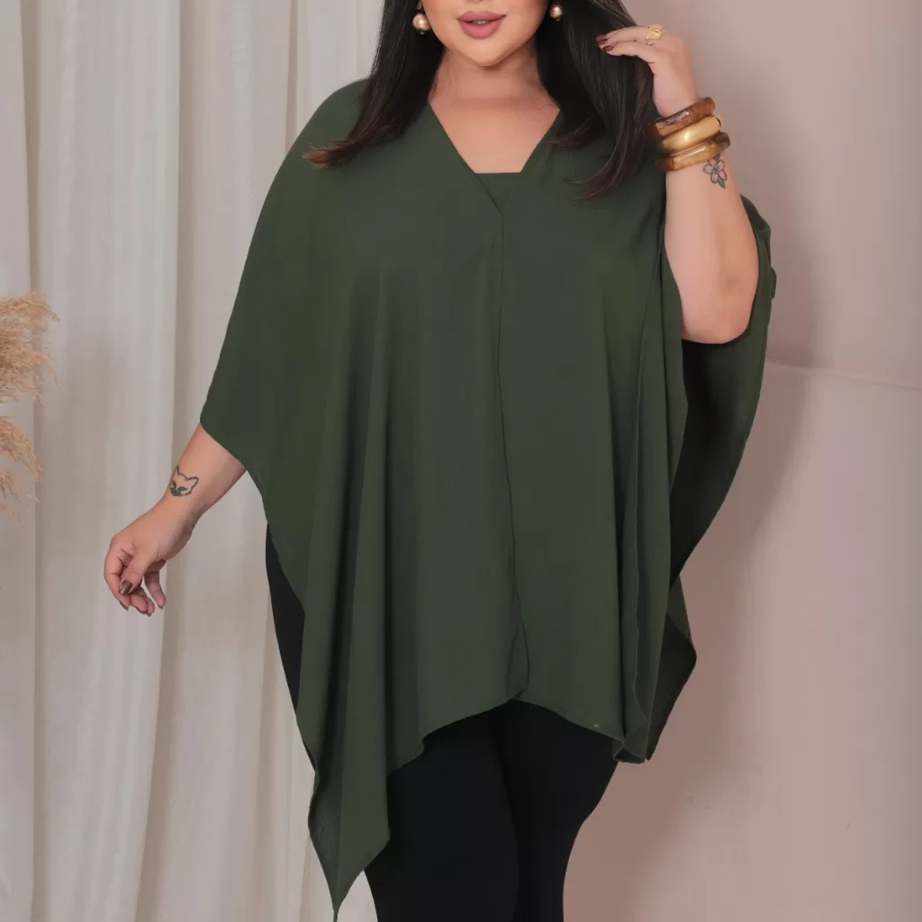 Blusa Feminina multiformas Boho Chic Blusa Capa Plus Zise