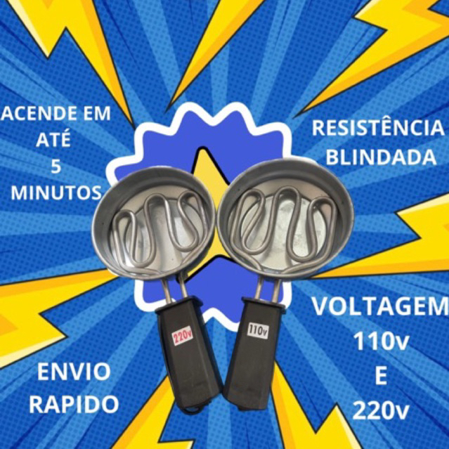 Fogareiro elétrico portatil blindado medio 110V e