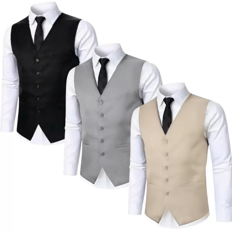 Kit com 3 Coletes Adulto Social Masculino C/ Ajust