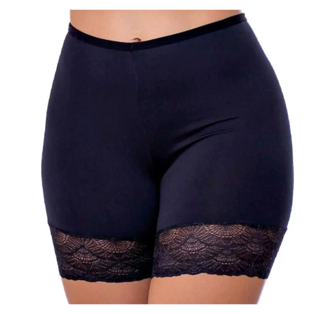 KIT 2 Short Cós Alto Qualidade Segunda Pele Bermuda Anágua Liso Feminina