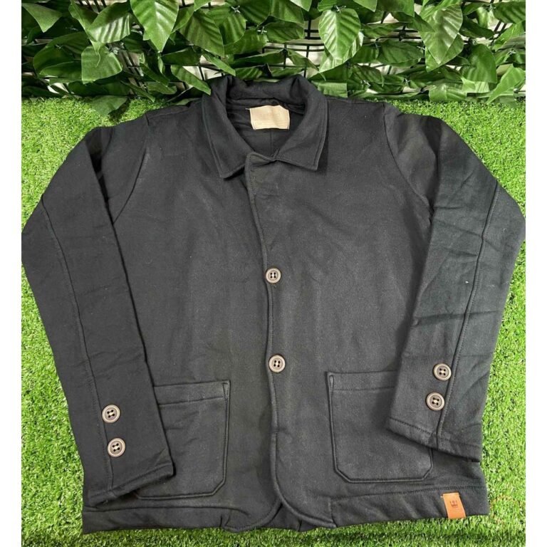 Blazer Moletom Preto com Botões Infantil