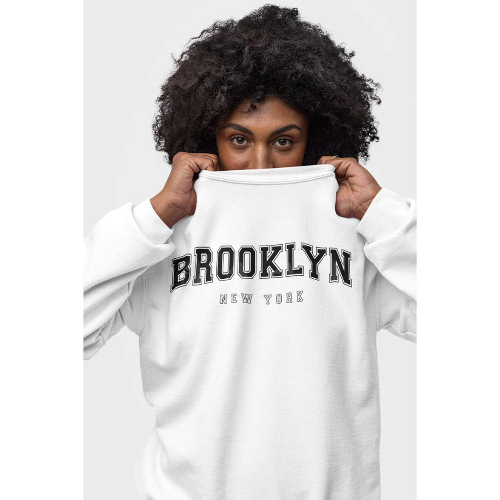 Moletom Gola Careca Feminino Brooklyn Cidade – Premium