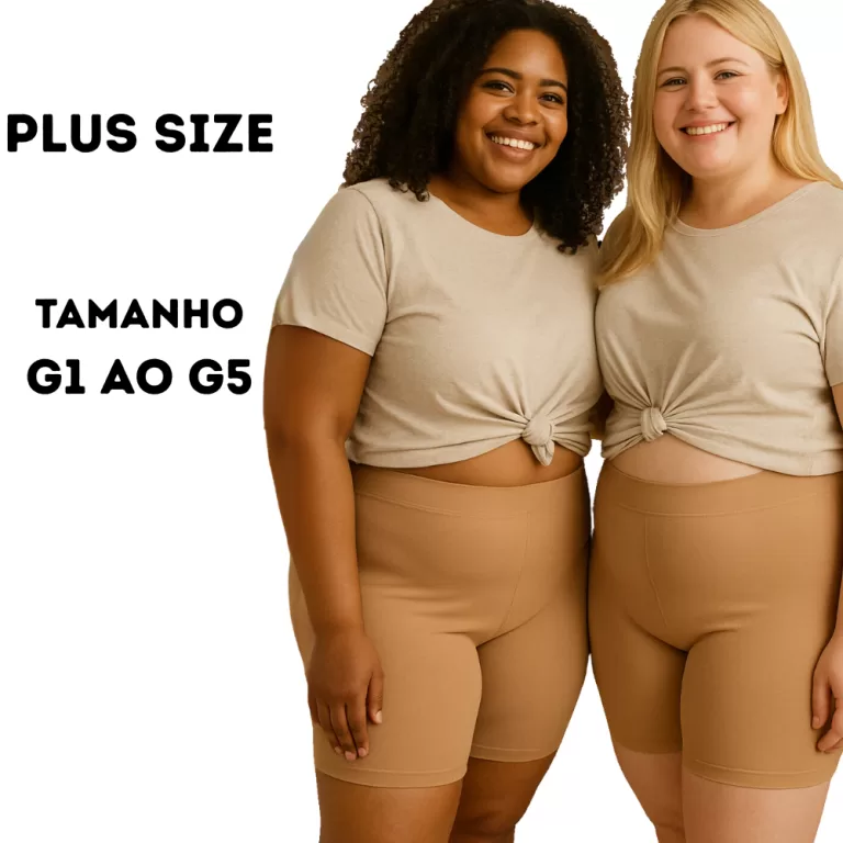 Short segunda pele Anágua Plus Size (46 ao 56) em