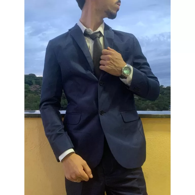 Ternos Marinho Microfibra acetinado tecido Premin