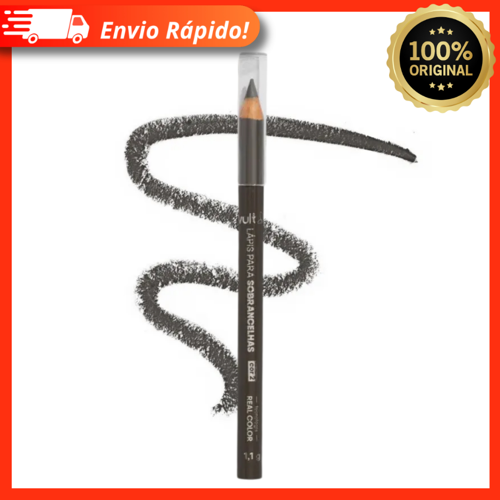 Lápis para Sobrancelha Preto Cor 02 1,1g – Vult 100% Original
