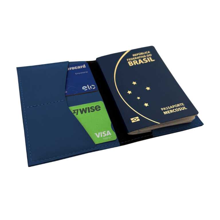 Capa para Notebook em Couro Sintético Premium Azu