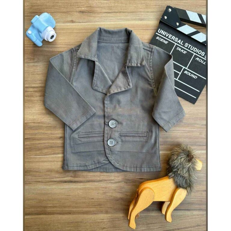 Blazer Social Grafite Cinza Infantil Pajem Casamen